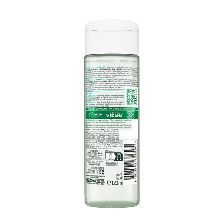 Pure Active Salicylic Liquido Esfoliante 120 ml di Garnier