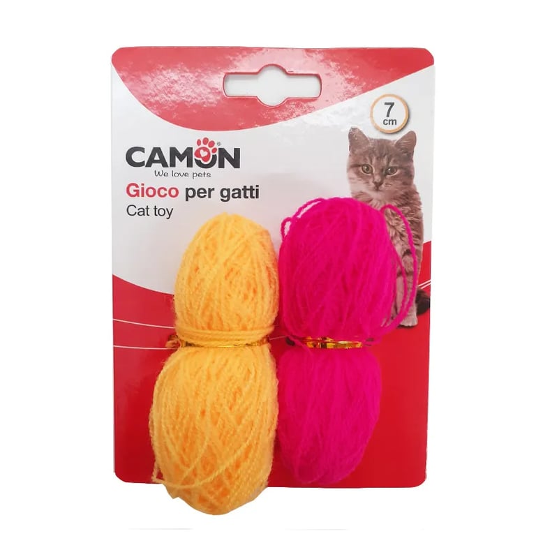 Ovilla De Lana Juguete Para Gato Naranja/Rosa