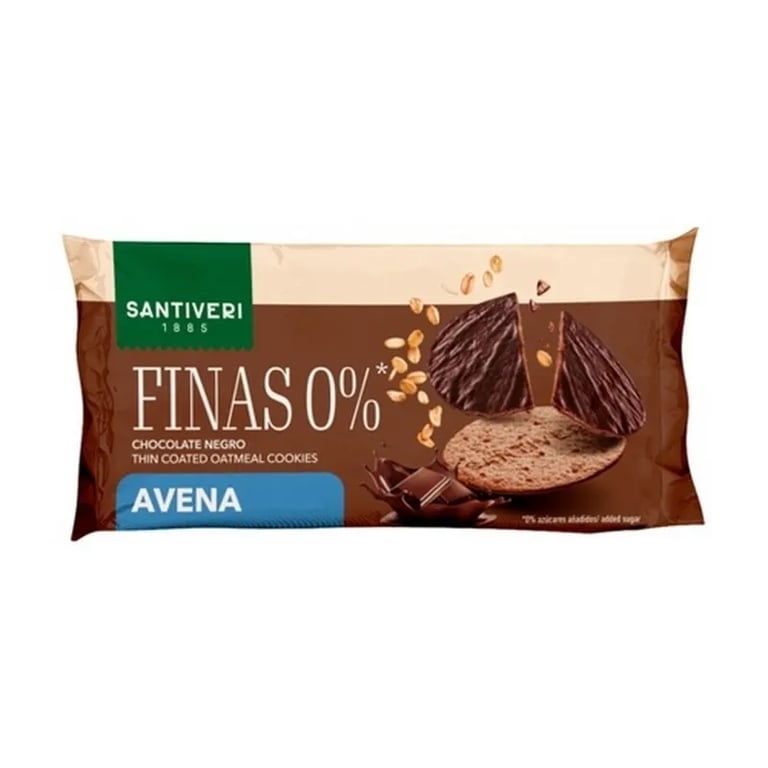 Galletas Finas 0% Avena Bañadas En Choco Negro