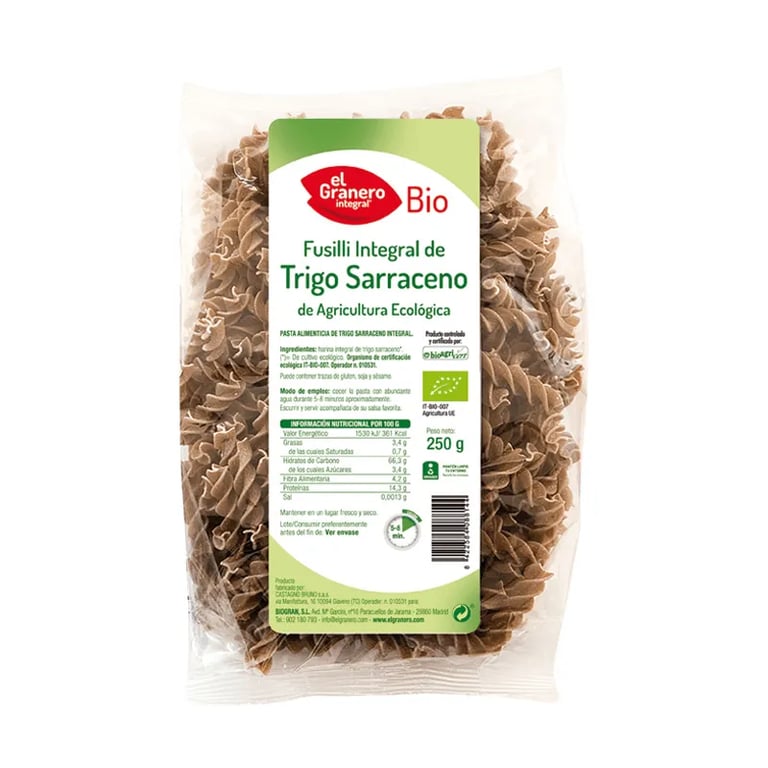 Fusilli De Trigo Sarraceno Bio
