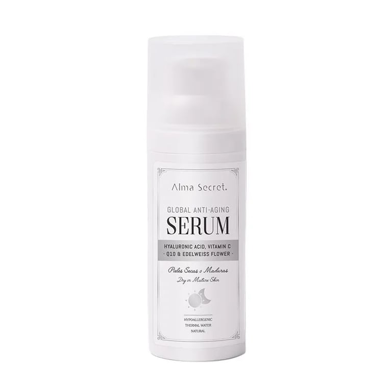 Sérum Antiedad Q10 Ácido Hialurónico Vitamina C Flor Edelweiss