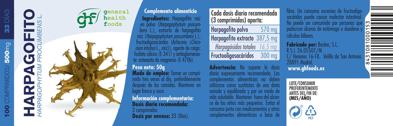 Harpagofito 500 mg - imagen 5 de 5