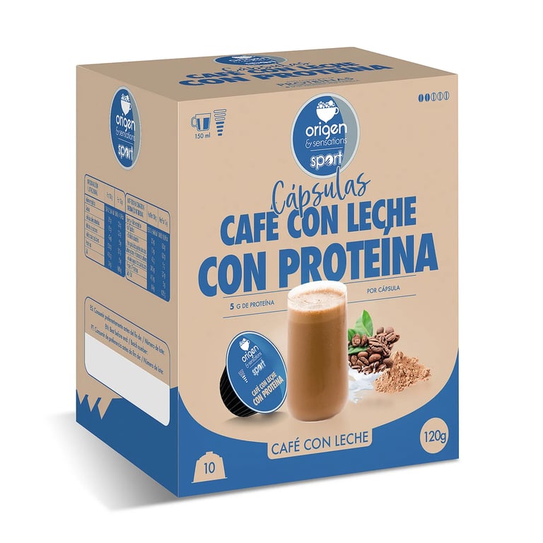 Cápsulas Café Con Leche Con Proteína