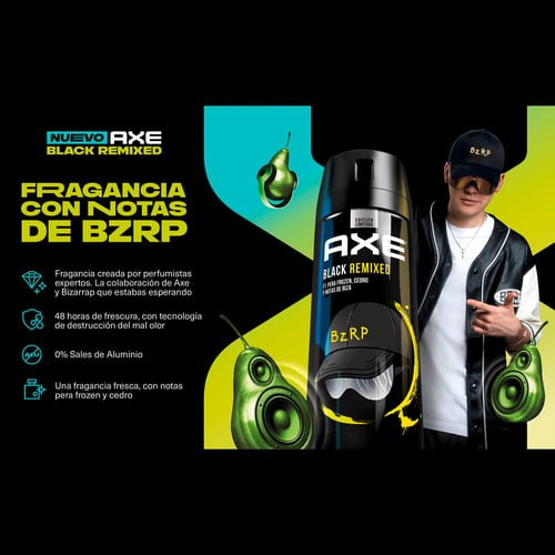 Black Remixed BZRP Deodorant Spray 150 ml von Axe