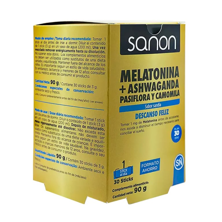 Sanon Melatonina + Ashwaganda - Passiflora E Camomila