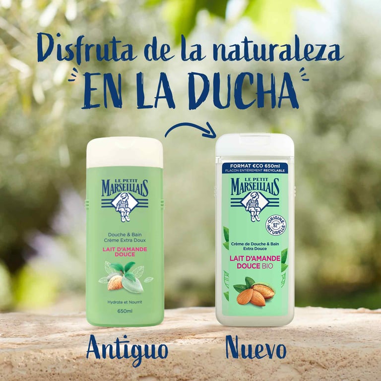 Creme De Duche Extra Suave Leite De Amêndoas Bio 650 ml da Le Petit Marseillais