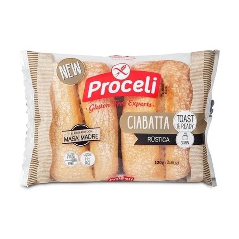 Pan Ciabatta Rustica Sin Gluten