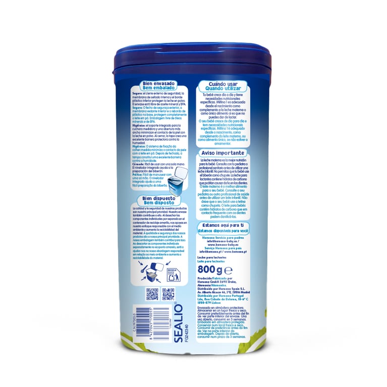 Miltina 1 Leche Lactantes 800g de Miltina