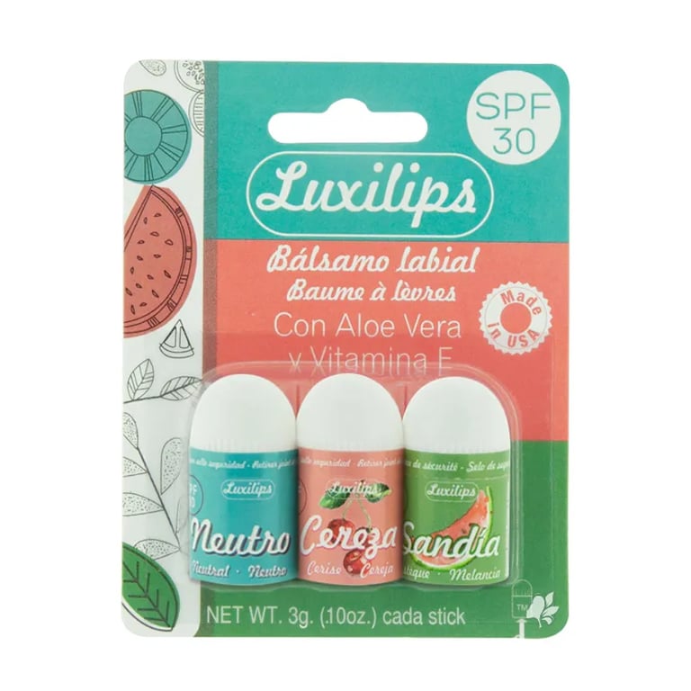 Set De Bálsamo Labial Aloe Vera y Vitamina E SPF30