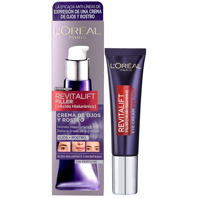 Revitalift Filler Acide Hyaluronique Crème Yeux et Visage 30 ml de L'Oreal Paris