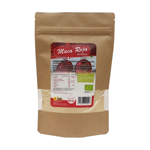 Maca Roja Cruda Polvo Ecológico