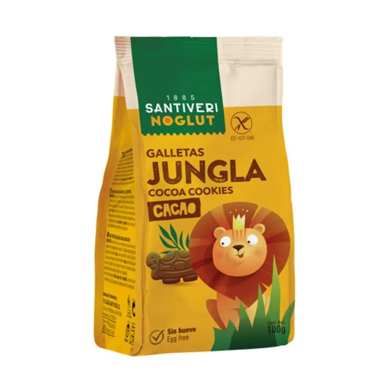 Noglut Galletas Jungla Cacao Sin Gluten