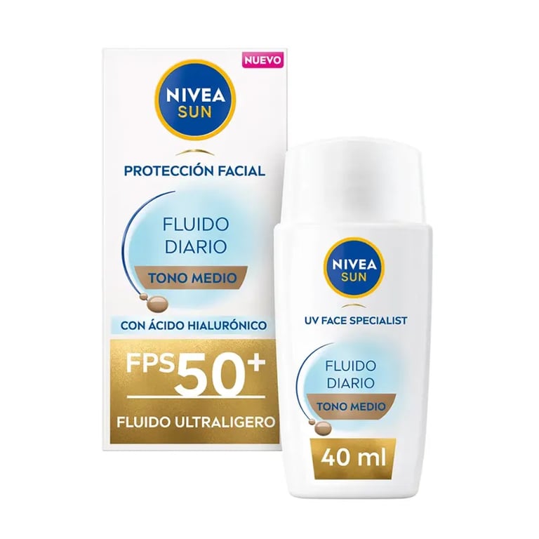 Sun Fluido Diário Proteção Facial #Tom Médio
