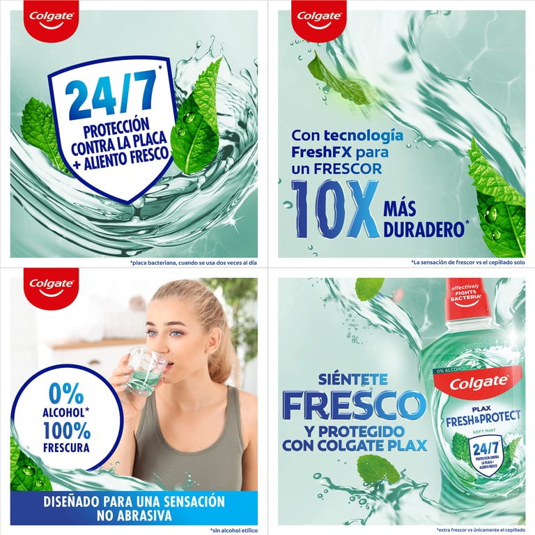 Plax Elixir Oral Menta Suave 0% Álcool 500 ml da Colgate