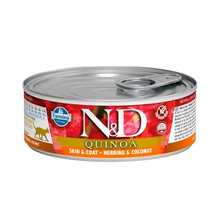 Natte Voeding Volwassen Kat ND Skin Coat Haring Quinoa en Kokos