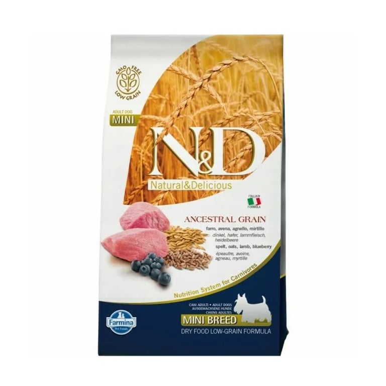 Pienso Hond Mini ND Ancestral Lams Spelt Bosbes