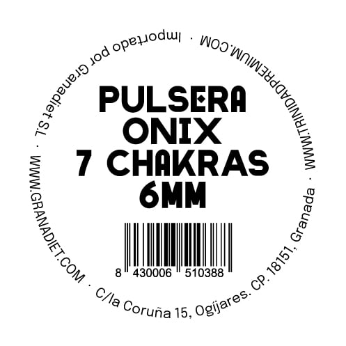 Pulsera Ónix 7 Chakras 6 mm - imagen 2 de 2