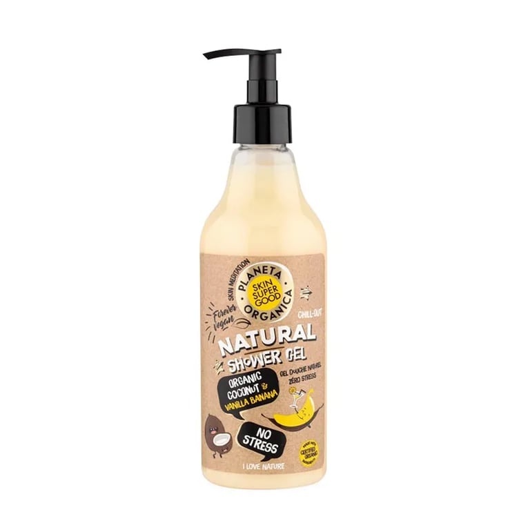 Gel De Ducha Natural No Stress Coco Orgánico Vainilla y Banana