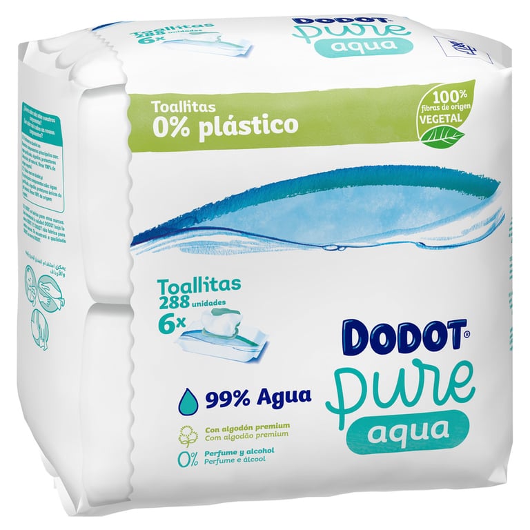 Dodot Toalhitas Aqua Plastic Free 288 Unds da Dodot