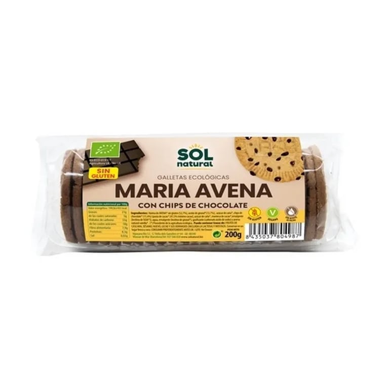 Biscotti Maria Avena Con Gocce Di Cioccolato Bio