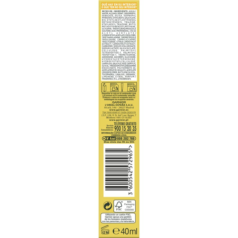 Skin Activ-UV Tägliches Fluid gegen Flecken Invisible SPF50+ 40 ml von Garnier