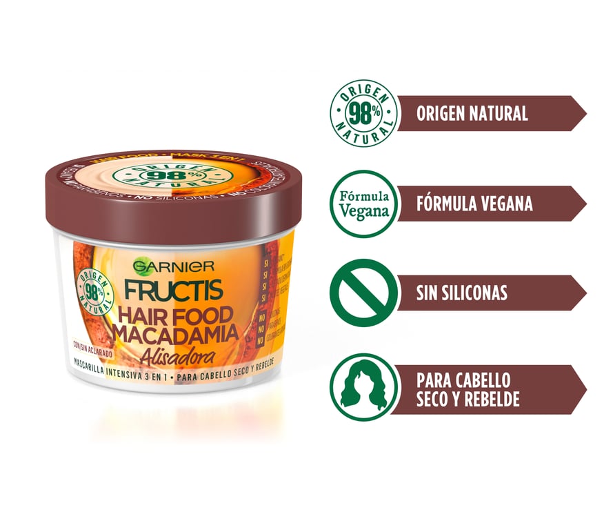 Fructis Hair Food Coco Maschera Lisciante 390 ml di Garnier
