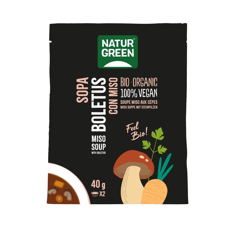SOPA DE BOLETUS CON MISO BIO