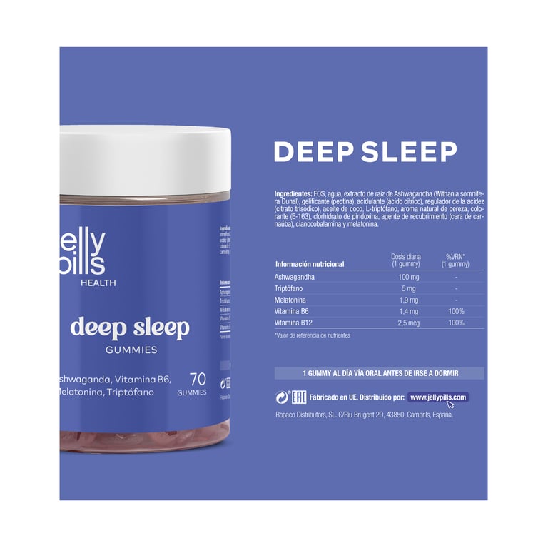 Deep Sleep Gummies 70 Unités de Jelly Pills