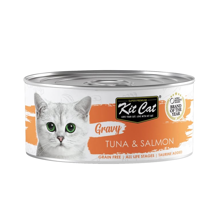 Nat Voedsel Gravy Tonijn Met Zalm In saus
