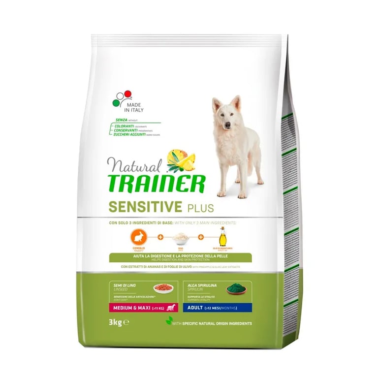 Natural Sensitive Plus Perro Adulto Medium Maxi Conejo
