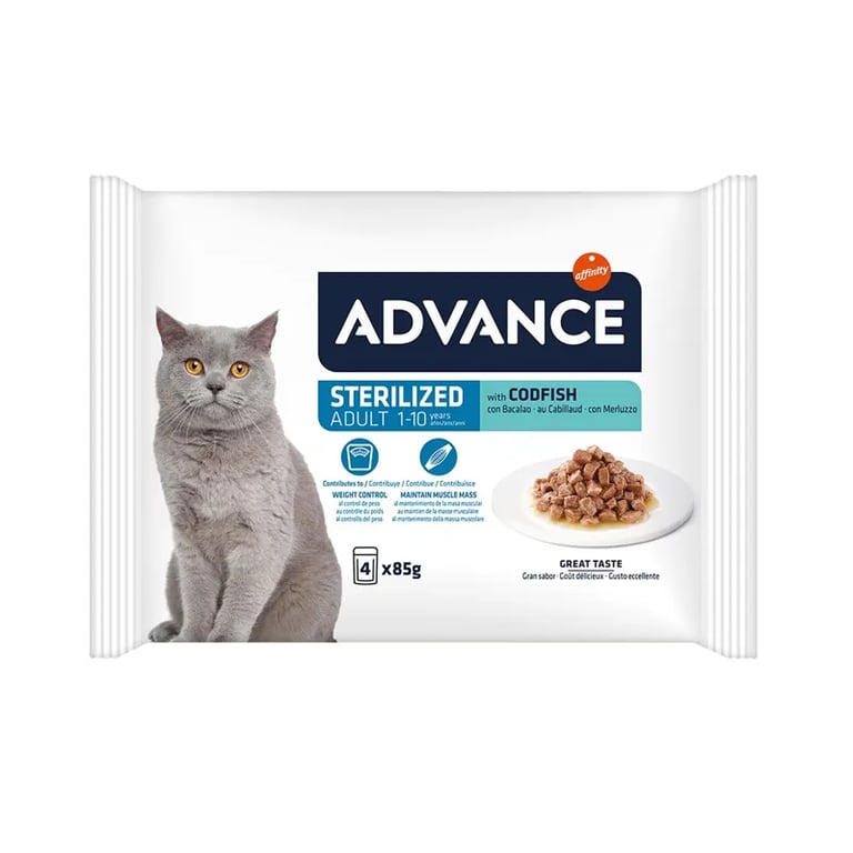 Nassfutter Sterilisierter Katze Kabeljau