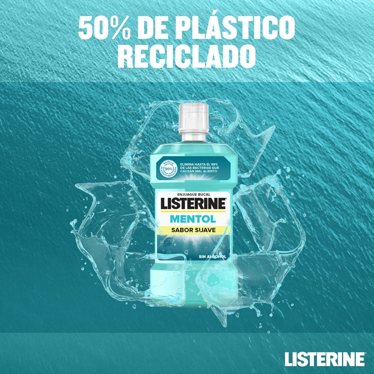 Listerine Mentol Sabor Suave 500 ml de Listerine