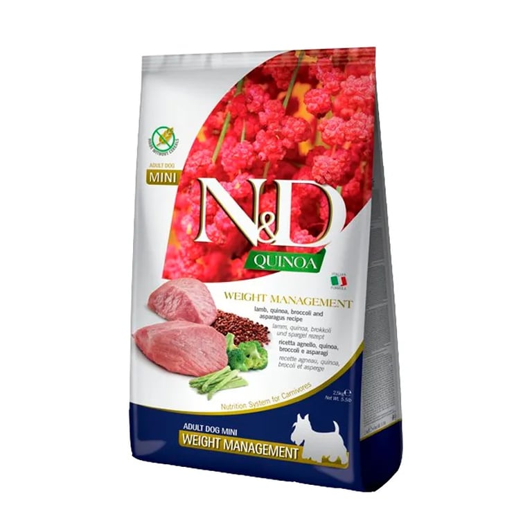Hundefutter Mini ND Weight Management Quinoa Lamm Brokkoli