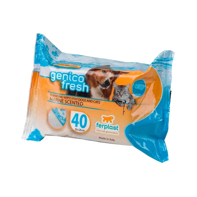 Lingettes Genico Fresh Chien Et Chat Marine
