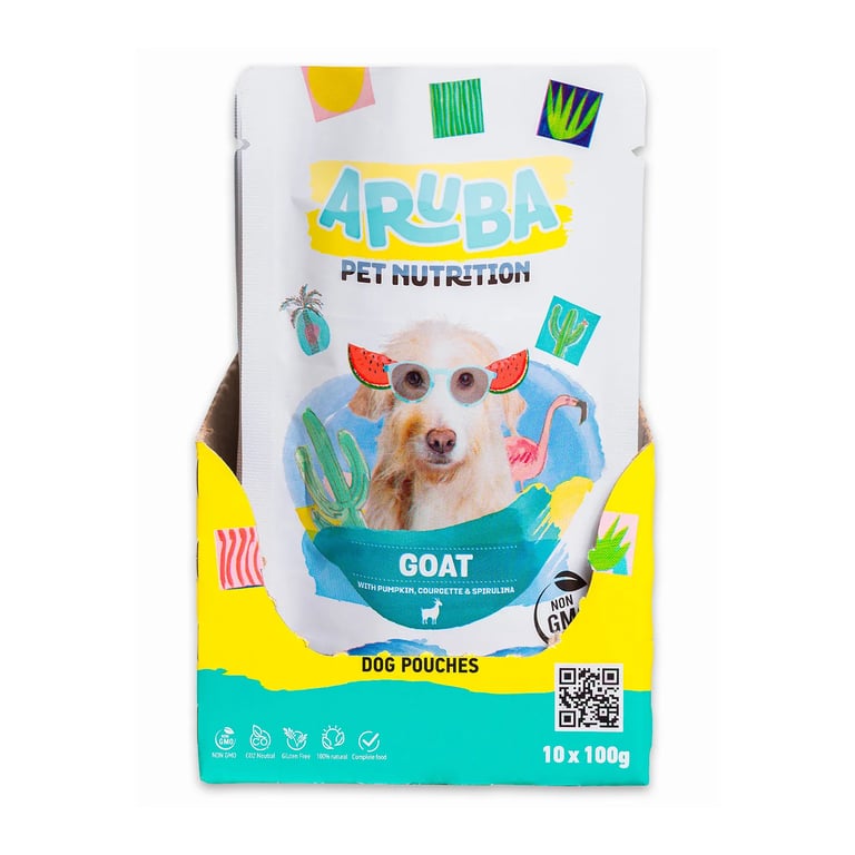 Aruba Chien Chèvre Avec Potiron Courgette Et Spiruline