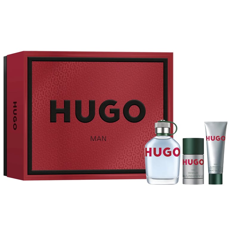 Coffret Hugo Man EDT 125 ml + Gel Douche 50 ml + Déodorant 75 ml