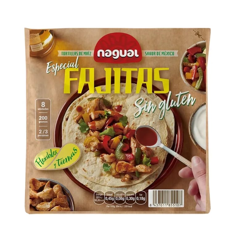 Especial Fajitas Tortillas De Maíz Sin Gluten