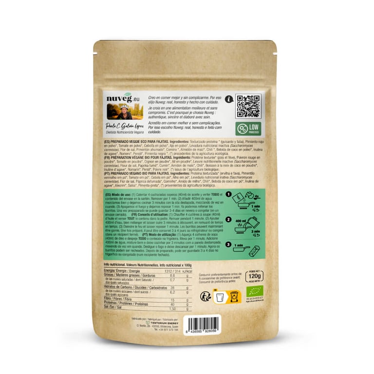 Relleno De Burrito Vegano Eco 120g de Nuveg