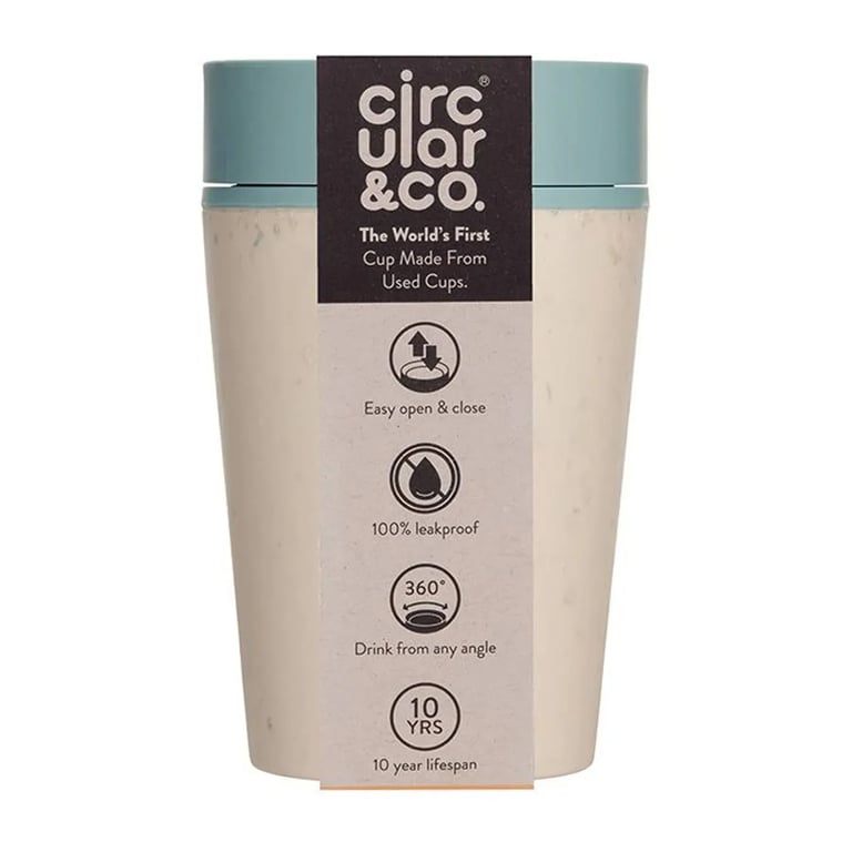 Vaso Circular Cup Blanco Azul