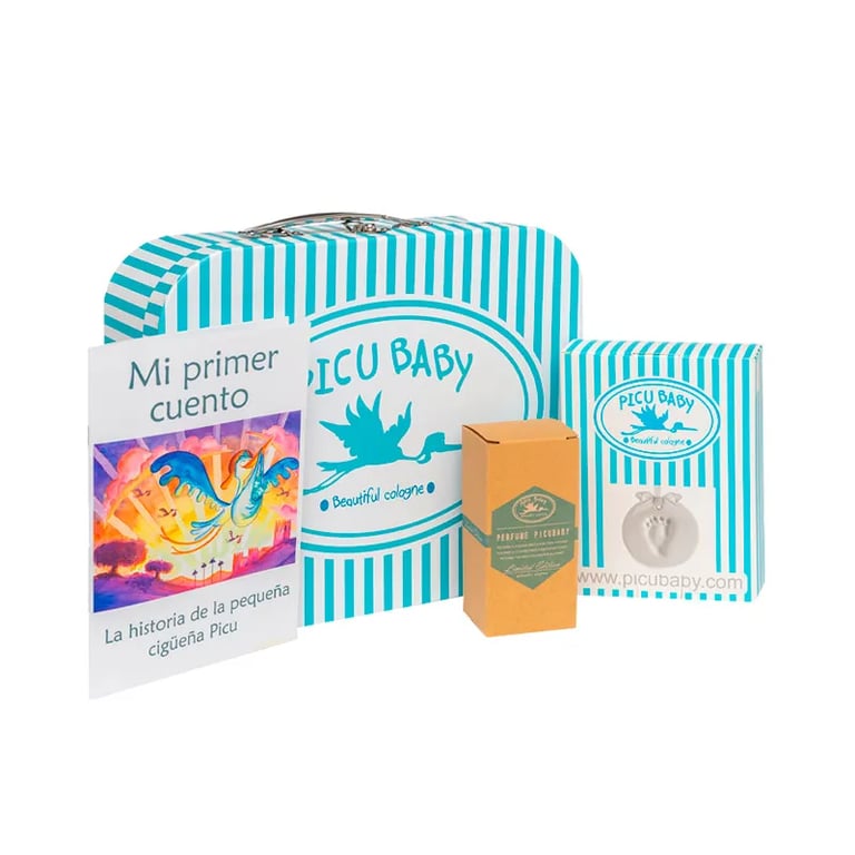 Mallette Cadeau Bleu Parfum + Conte + Empreinte Plâtre