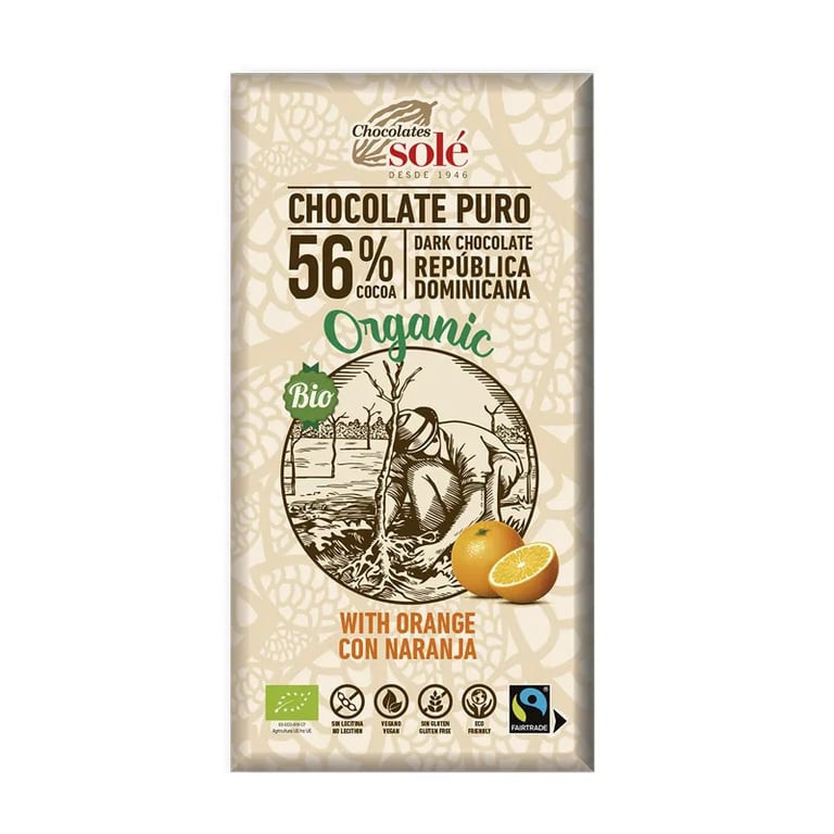 Chocolate Negro Con Naranja Bio Organic