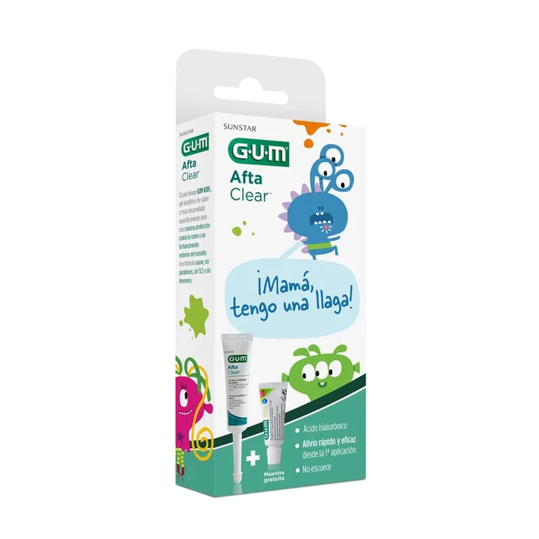 GUM AFTA CLEAR GEL FÜR KINDER 10ml + ERDBEER-ZAHNCREME