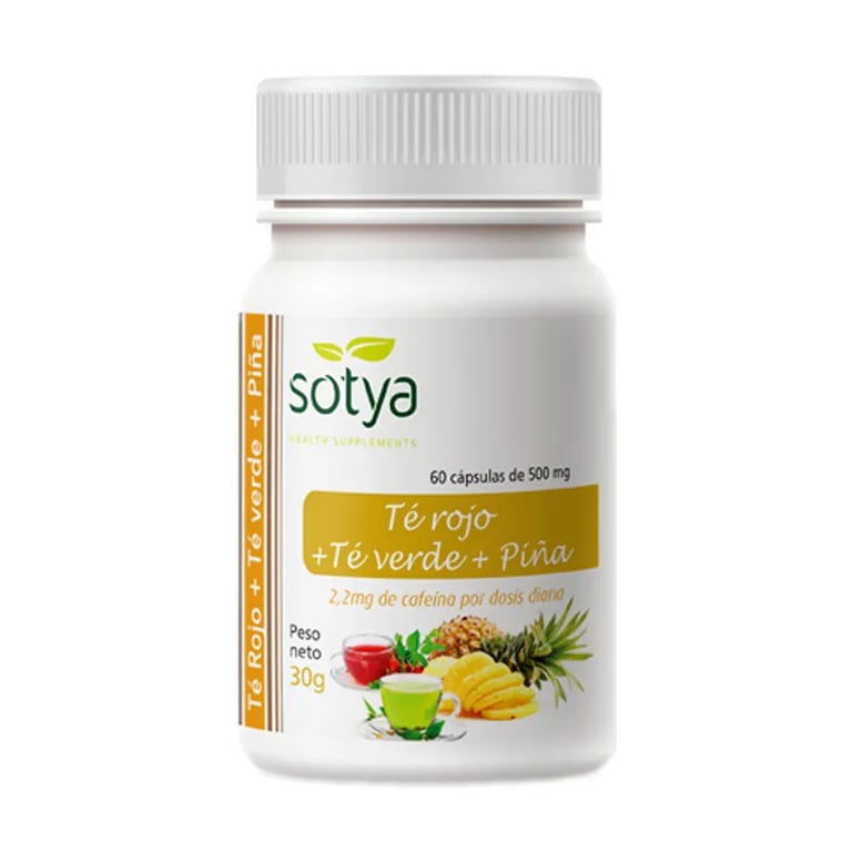 TÉ ROJO + TÉ VERDE + PIÑA 500mg