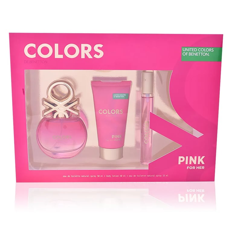 Colors Pink Lote EDT 50 ml + Body Lotion 50 ml + EDT mini vapo 10 ml