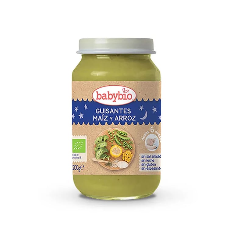 BABYBIO POTITO BUENAS NOCHES GUISANTES, MAÍZ Y ARROZ