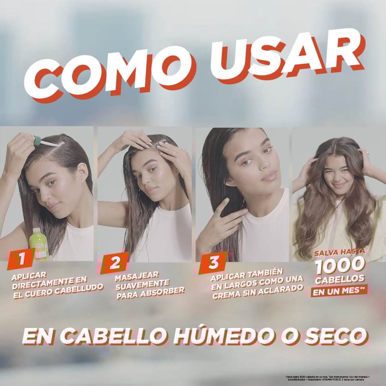 Fructis Vitamin Force Tratamiento Anti-Caída Naranja Roja 125 ml de Fructis