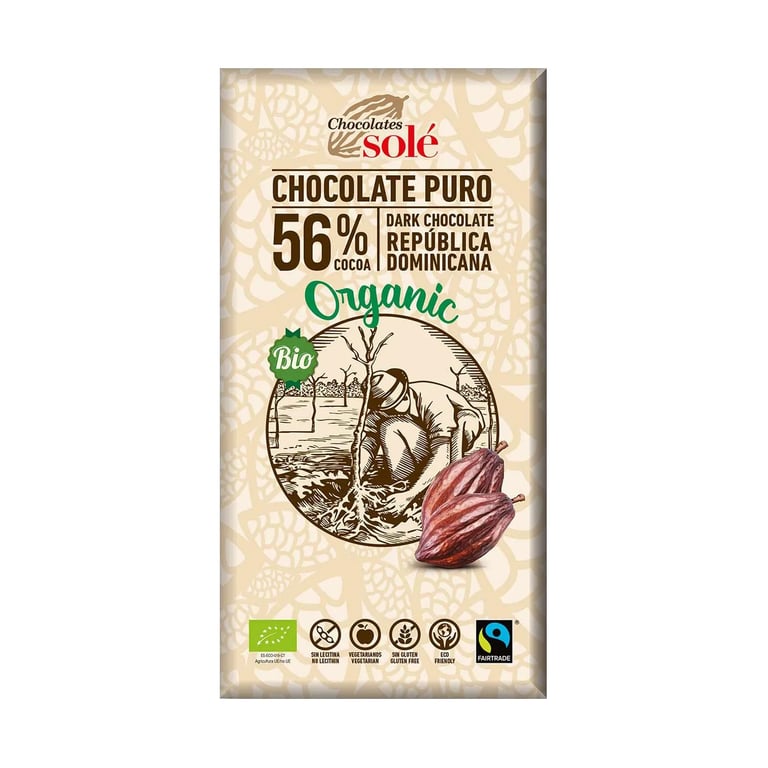 Chocolate Negro 56% Cacao Bio