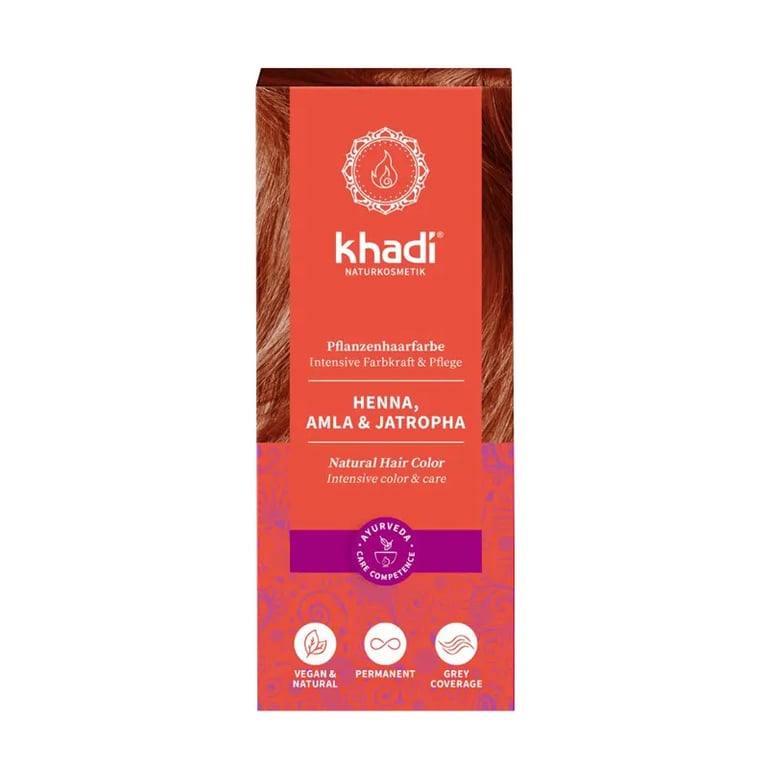 Henna Natural Con Amla y Jatropha Rojo