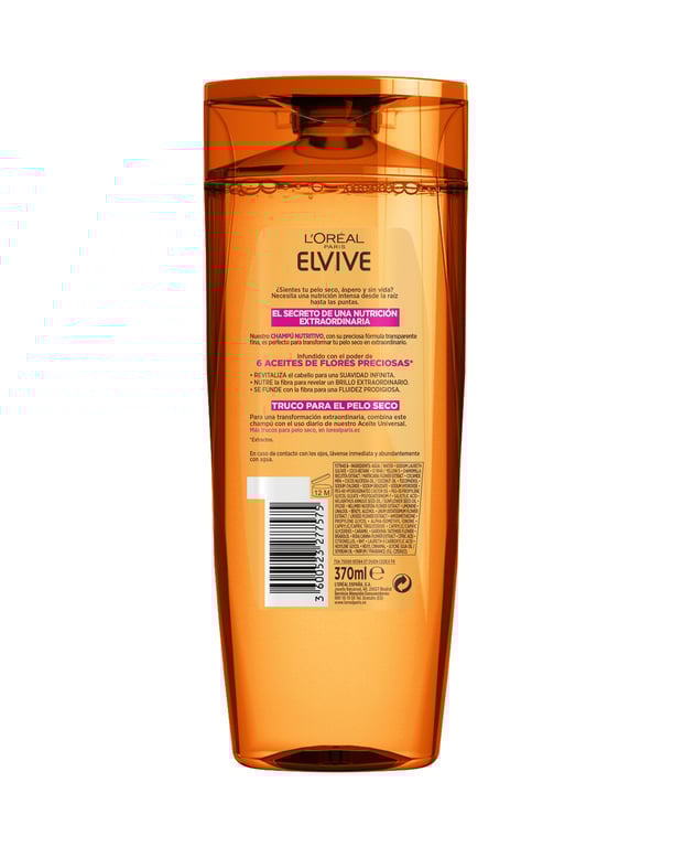 Shampooing Nutritif Huile Extraordinaire 370 ml de Elvive