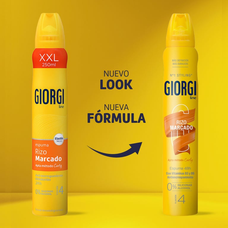 Caracóis Marcados Espuma Fixadora Método Curly Nº4 250 ml da Giorgi